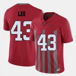 #43 Darron Lee Ohio State Buckeyes Men College Football Jersey - Red