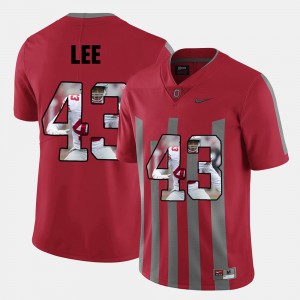 #43 Darron Lee Ohio State Buckeyes Pictorial Fashion Men's Jersey - Red