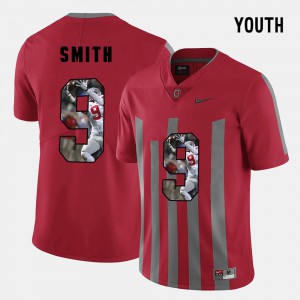 #9 Devin Smith Ohio State Buckeyes Youth(Kids) Pictorial Fashion Jersey - Red