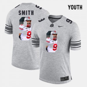 #9 Devin Smith Ohio State Buckeyes Pictorial Gridiron Fashion Pictorital Gridiron Fashion Youth Jersey - Gray