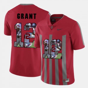 #12 Doran Grant Ohio State Buckeyes Pictorial Fashion For Men Jersey - Red