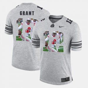 #12 Doran Grant Ohio State Buckeyes Pictorital Gridiron Fashion Pictorial Gridiron Fashion Mens Jersey - Gray