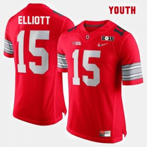 #15 Ezekiel Elliott Ohio State Buckeyes For Kids College Football Jersey - Red