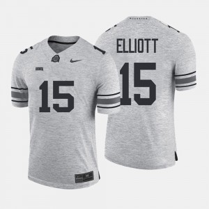 #15 Ezekiel Elliott Ohio State Buckeyes Gridiron Limited Gridiron Gray Limited Men Jersey - Gray