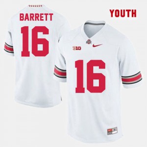 #16 J.T. Barrett Ohio State Buckeyes College Football For Kids Jersey - White