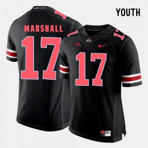 #17 Jalin Marshall Ohio State Buckeyes For Kids College Football Jersey - Black
