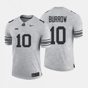 #10 Joe Burrow Ohio State Buckeyes Gridiron Gray Limited Gridiron Limited Mens Jersey - Gray