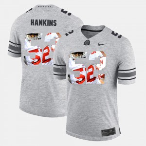 #52 Johnathan Hankins Ohio State Buckeyes For Men's Pictorital Gridiron Fashion Pictorial Gridiron Fashion Jersey - Gray