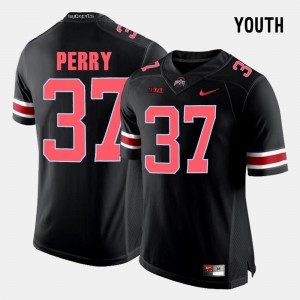 #37 Joshua Perry Ohio State Buckeyes Kids College Football Jersey - Black