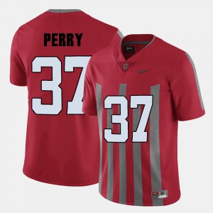 #37 Joshua Perry Ohio State Buckeyes Mens College Football Jersey - Red