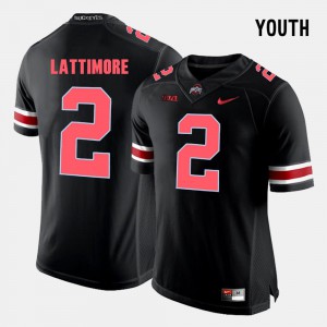 #2 Marshon Lattimore Ohio State Buckeyes College Football Youth(Kids) Jersey - Black