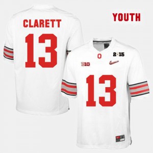 #13 Maurice Clarett Ohio State Buckeyes College Football For Kids Jersey - White