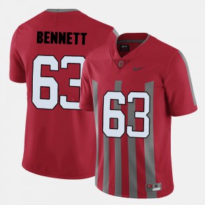 #63 Michael Bennett Ohio State Buckeyes College Football For Men's Jersey - Red