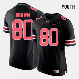 #80 Noah Brown Ohio State Buckeyes College Football For Kids Jersey - Black