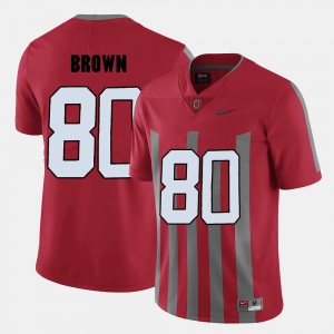 #80 Noah Brown Ohio State Buckeyes Mens College Football Jersey - Red