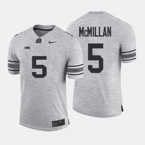 #5 Raekwon McMillan Ohio State Buckeyes Gridiron Gray Limited Gridiron Limited Men's Jersey - Gray