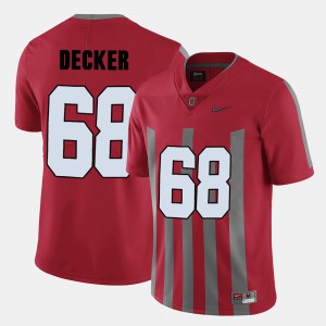 #68 Taylor Decker Ohio State Buckeyes For Men's College Football Jersey - Red
