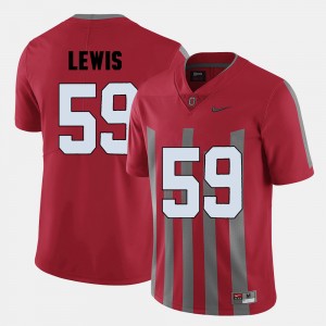 #59 Tyquan Lewis Ohio State Buckeyes College Football Men's Jersey - Red