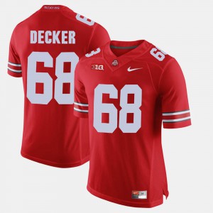 #68 Taylor Decker Ohio State Buckeyes Alumni Football Game Mens Jersey - Scarlet