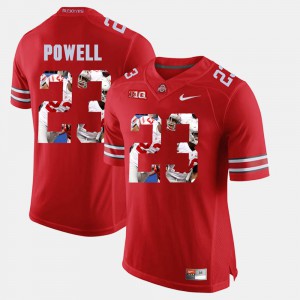 #23 Tyvis Powell Ohio State Buckeyes Pictorial Fashion For Men Jersey - Scarlet