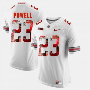 #23 Tyvis Powell Ohio State Buckeyes Pictorial Fashion Mens Jersey - White