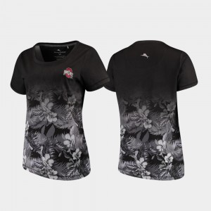 Ohio State Buckeyes Floral Victory For Women's Tommy Bahama T-Shirt - Black