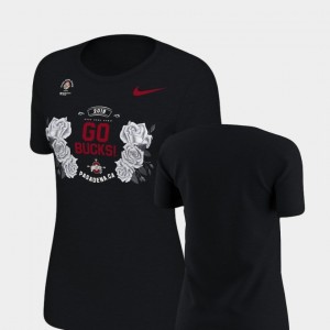 Ohio State Buckeyes Verbiage 2019 Rose Bowl Bound Ladies T-Shirt - Black