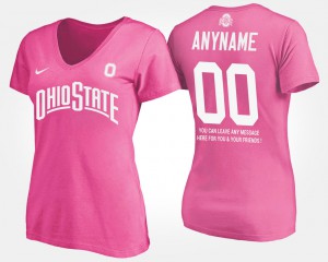 #00 Ohio State Buckeyes Ladies With Message Custom T-Shirts - Pink