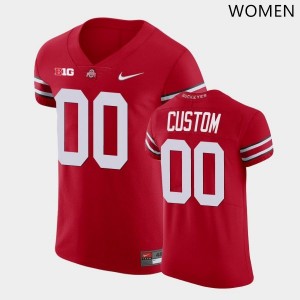 #00 Ohio State Buckeyes Womens Football College Limited Custom Jersey - Red