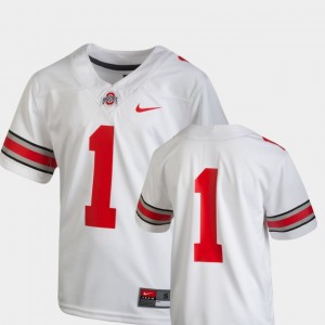 #1 Ohio State Buckeyes Youth(Kids) College Football Team Replica Jersey - White