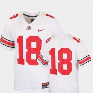 #18 Ohio State Buckeyes Youth College Football Replica Jersey - White