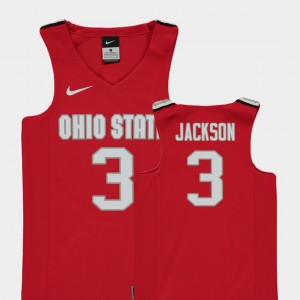 #3 C.J. Jackson Ohio State Buckeyes College Basketball Replica Youth Jersey - Red