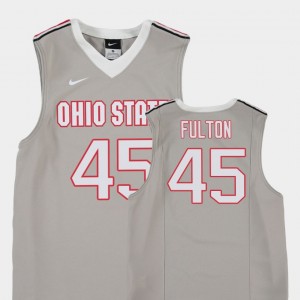 #45 Connor Fulton Ohio State Buckeyes Kids College Basketball Replica Jersey - Gray