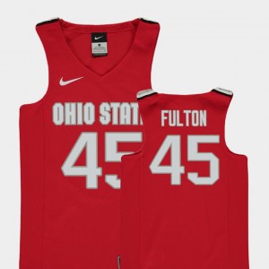 #45 Connor Fulton Ohio State Buckeyes College Basketball Replica Youth(Kids) Jersey - Red