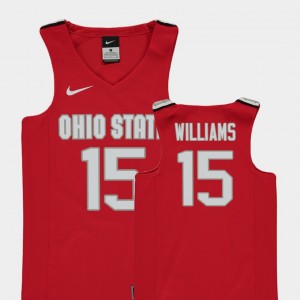 #15 Kam Williams Ohio State Buckeyes College Basketball Replica Kids Jersey - Red